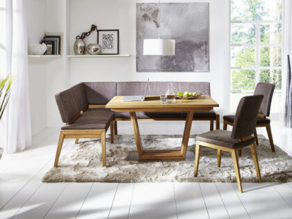 Eckbankgruppe LAURA in Eiche massiv