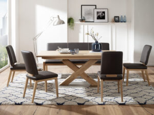 Tischgruppe LEONIE in Eiche massiv