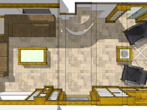 Perspektive Innenausbau Wohnzimmer – zweite Ansicht